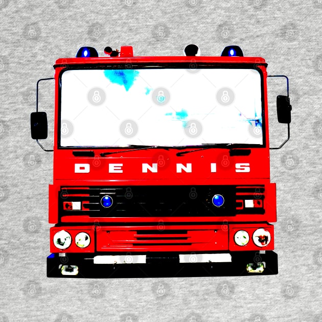 Dennis 1980s British classic fire engine red by soitwouldseem